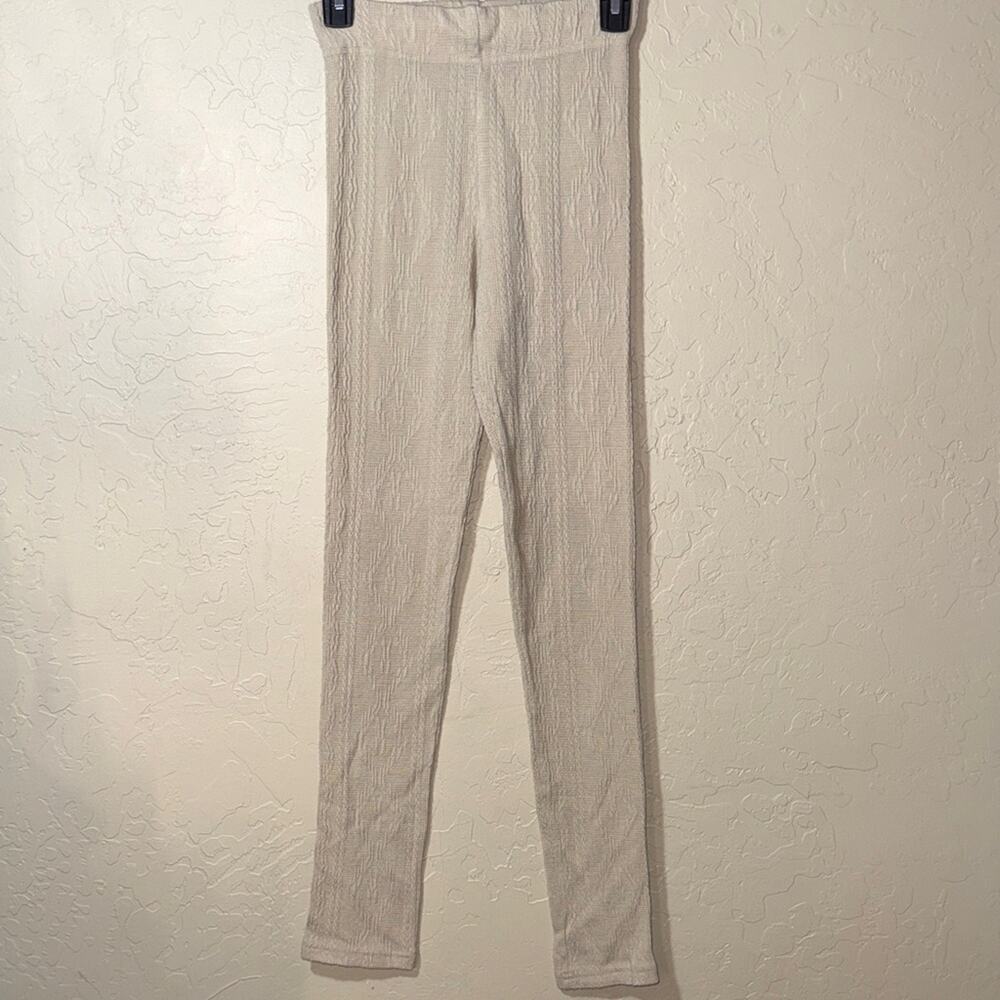 Free people cabin cozy cream sweater leggings size small